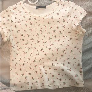 Red and white brandy Melville crop top